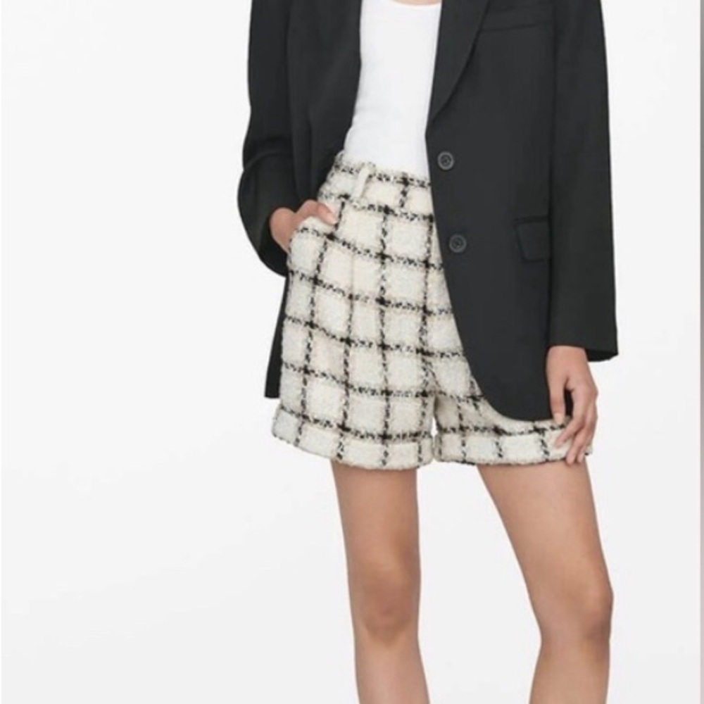 Anine Bing Becky Tweed Shorts - Picture 2 of 4